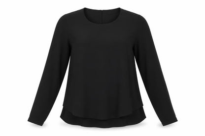 Marks & Spencer Womens Black Polyester Basic T-Shirt Size 12 Round Neck