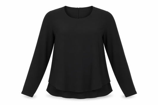 Marks & Spencer Womens Black Polyester Basic T-Shirt Size 12 Round Neck