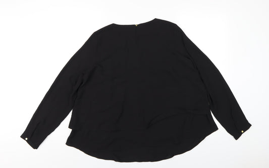 Womens UK Size 12 Marks and Spencer Black Basic T-Shirt