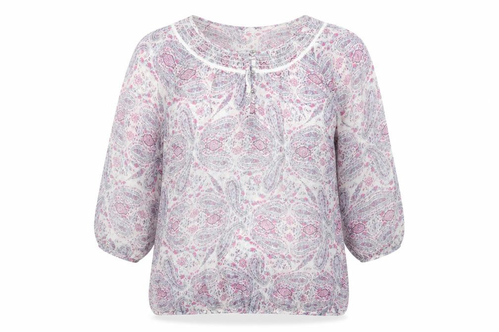 Womens UK Size 16 Profile Multicoloured Basic Blouse