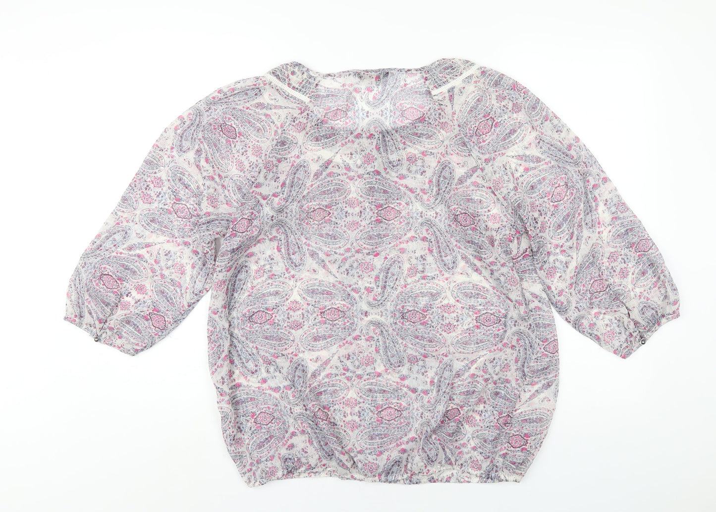 Womens UK Size 16 Profile Multicoloured Basic Blouse