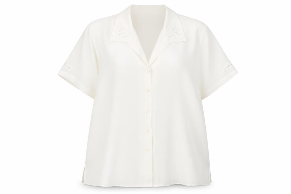 Womens UK Size 20 EWM Ivory Basic Button-Up