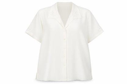 Womens UK Size 20 EWM Ivory Basic Button-Up