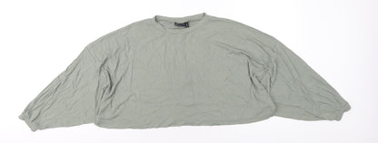 Womens UK Size 6 ASOS Green Cropped T-Shirt
