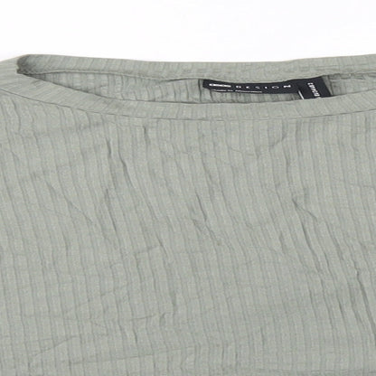 Womens UK Size 6 ASOS Green Cropped T-Shirt