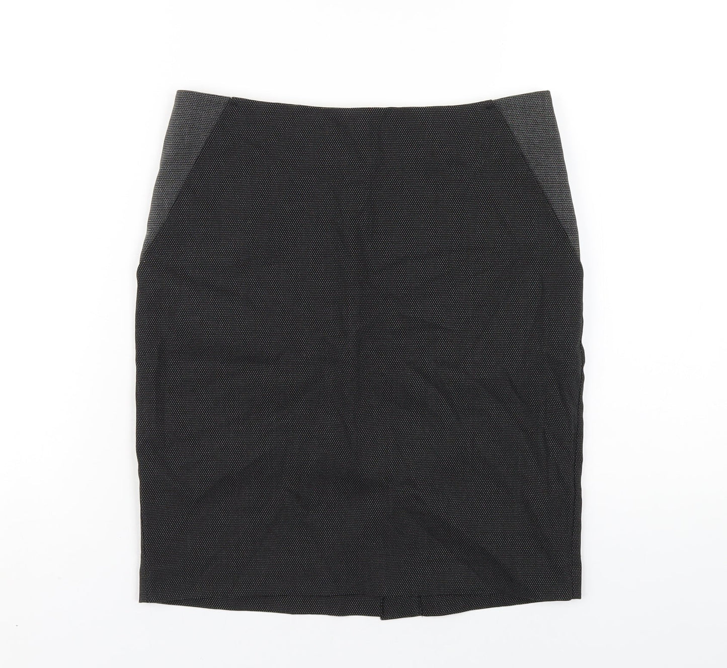 NEXT Womens Grey Polka Dot Polyester Straight & Pencil Skirt Size 6 Zip