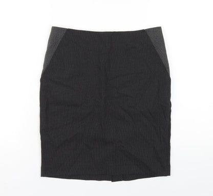 NEXT Womens Grey Polka Dot Polyester Straight & Pencil Skirt Size 6 Zip