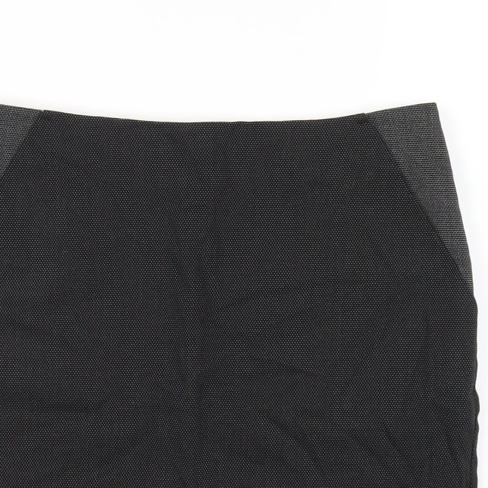 NEXT Womens Grey Polka Dot Polyester Straight & Pencil Skirt Size 6 Zip