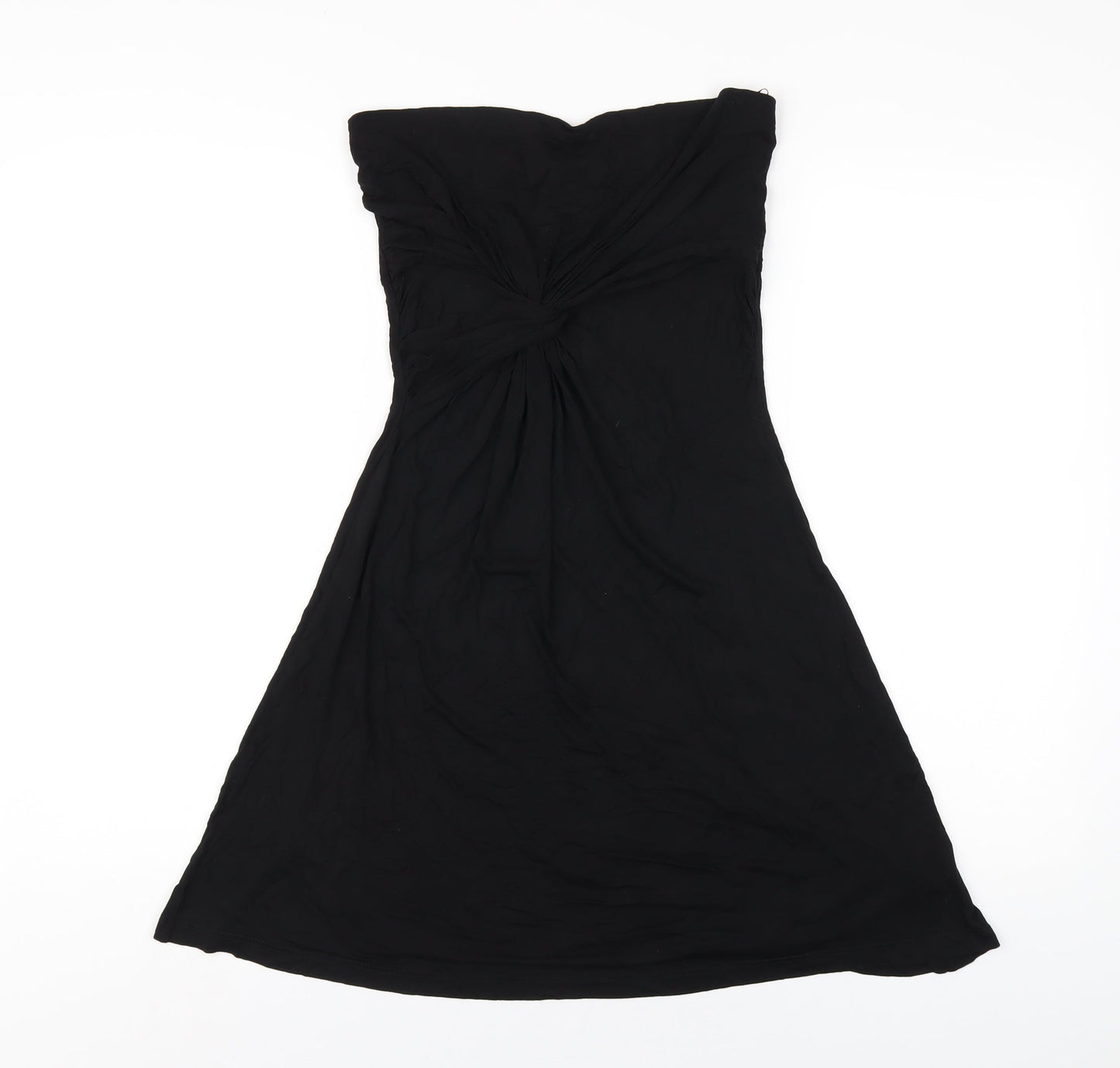 NEXT Womens Black Viscose A-Line Size 12 Square Neck Pullover