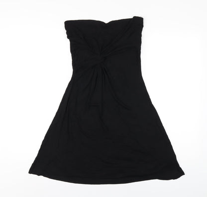 NEXT Womens Black Viscose A-Line Size 12 Square Neck Pullover