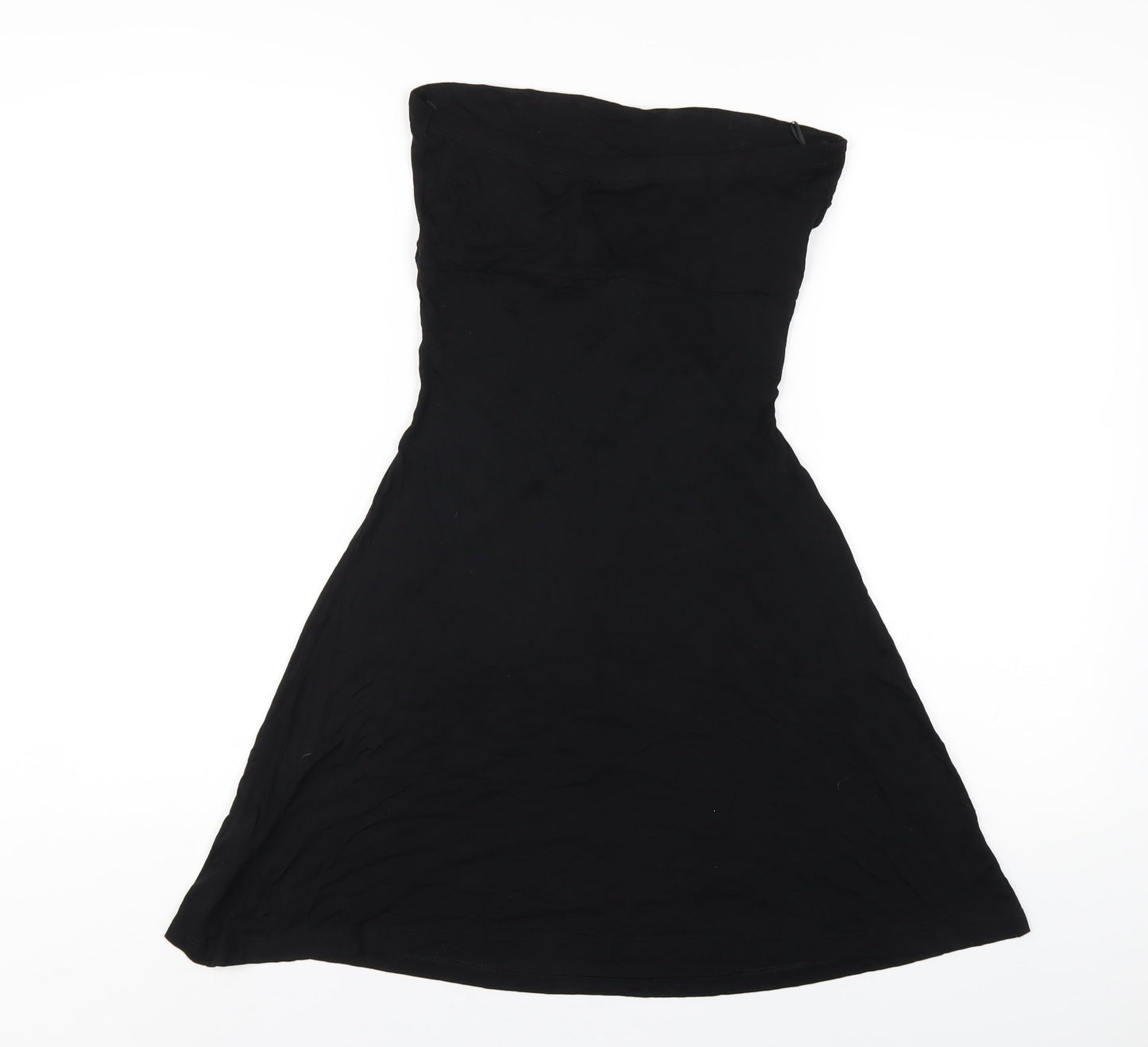 NEXT Womens Black Viscose A-Line Size 12 Square Neck Pullover