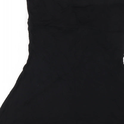 NEXT Womens Black Viscose A-Line Size 12 Square Neck Pullover