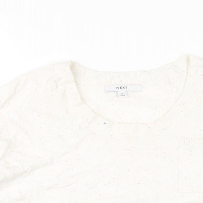 Womens UK Size S NEXT Ivory Pullover Jumper