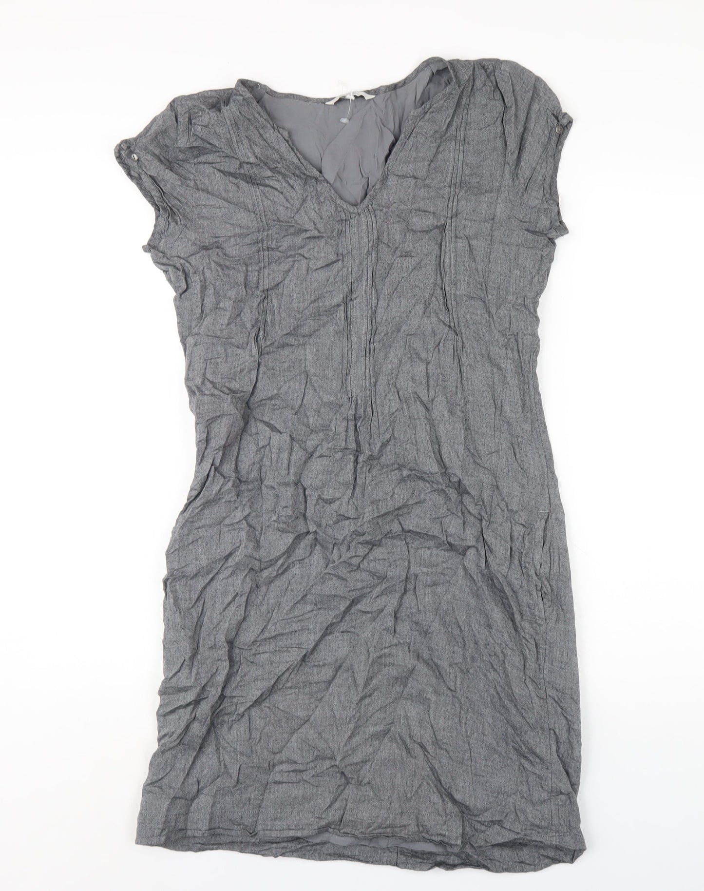 Sandwich Womens Grey Cotton A-Line Size 8 V-Neck Pullover