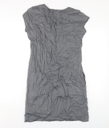 Sandwich Womens Grey Cotton A-Line Size 8 V-Neck Pullover