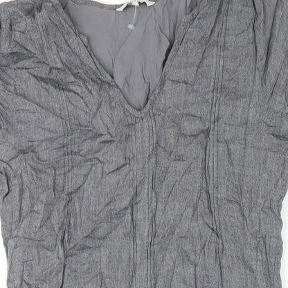 Sandwich Womens Grey Cotton A-Line Size 8 V-Neck Pullover