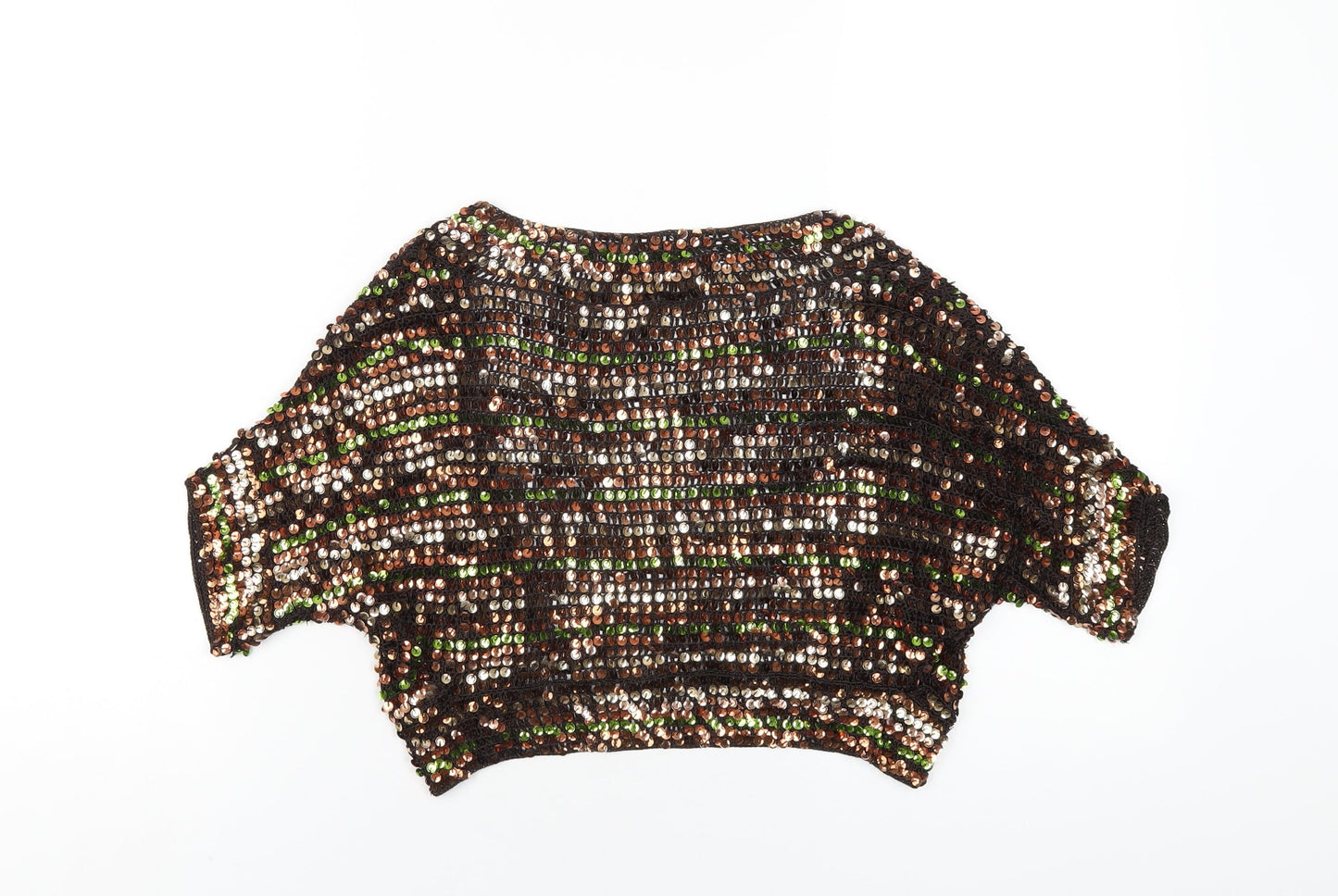 Julien Macdonald Womens Multicoloured V-Neck Viscose Cardigan Jumper Size S
