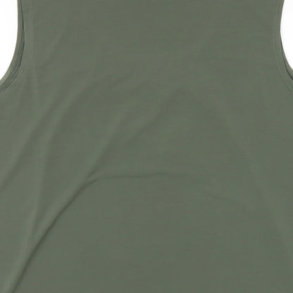 Susan Graver Womens Green Polyester Basic Tank Size S Scoop Neck