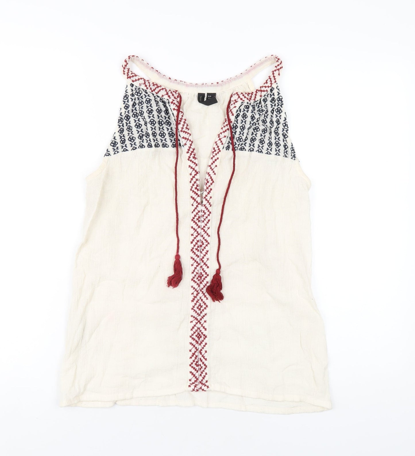 Womens UK Size L Mango Ivory Basic Tank