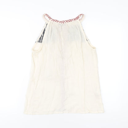 Womens UK Size L Mango Ivory Basic Tank