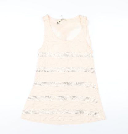 Oasis Womens Pink Polyester Basic Tank Size S Scoop Neck