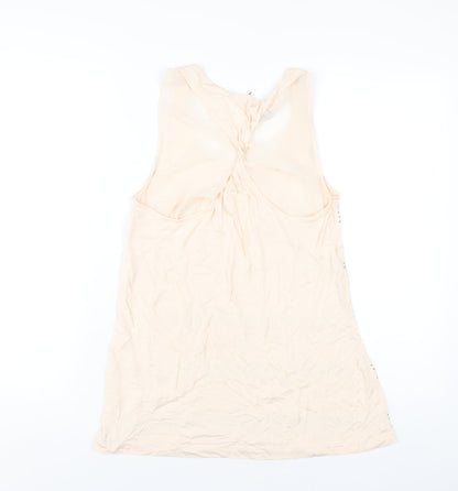 Oasis Womens Pink Polyester Basic Tank Size S Scoop Neck