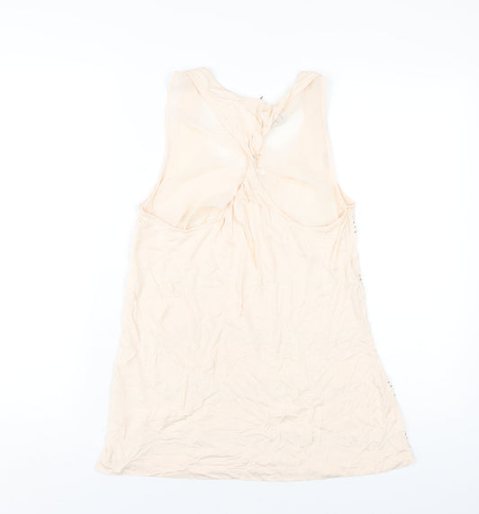 Oasis Womens Pink Polyester Basic Tank Size S Scoop Neck
