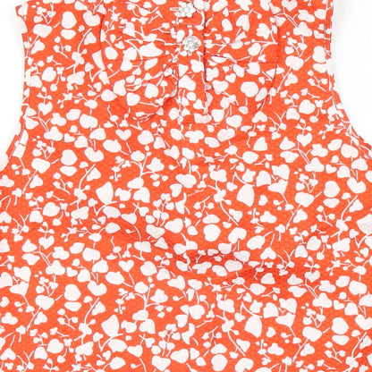 Womens UK Size 10 River Island Red Basic T-Shirt