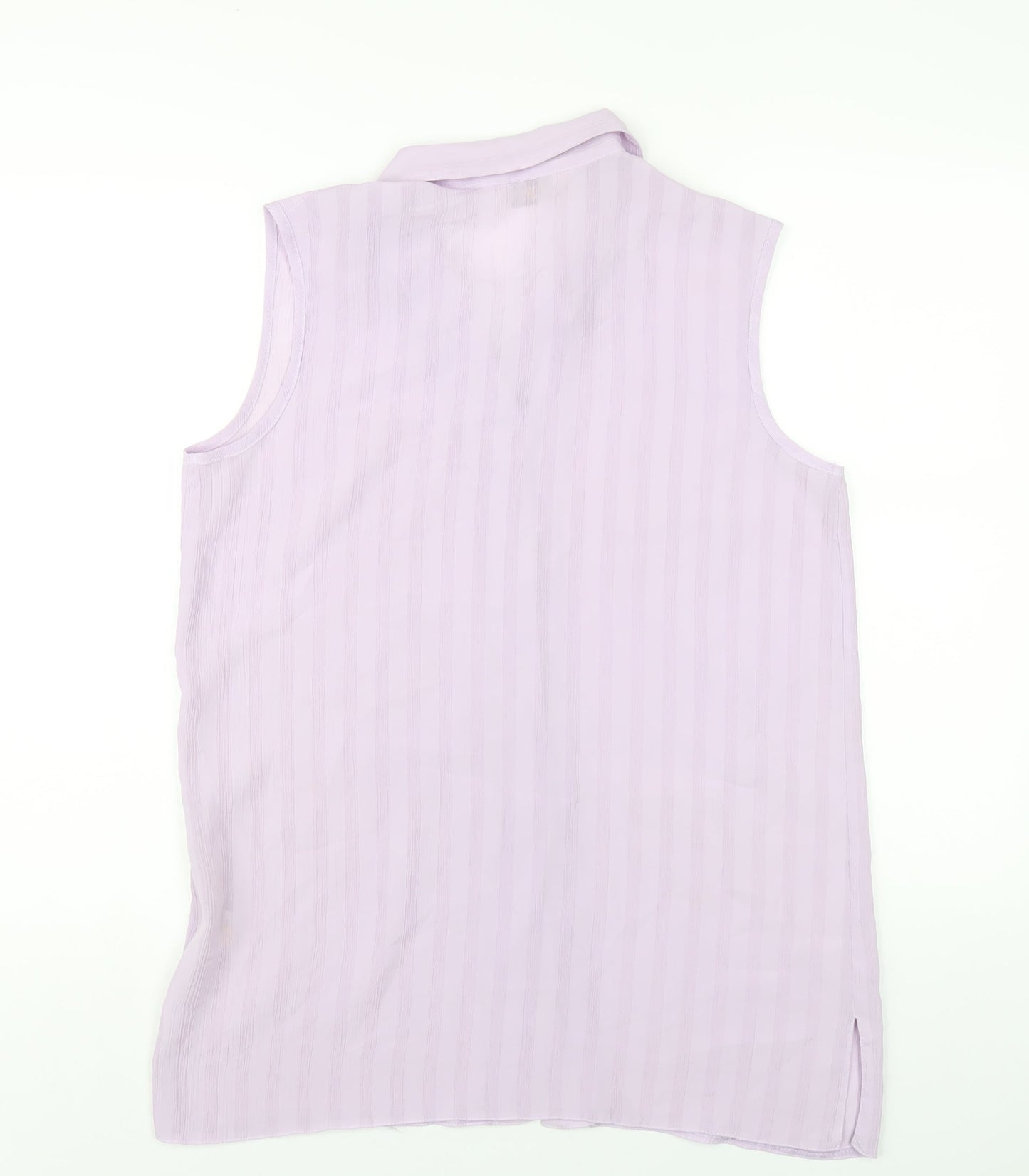 Bonmarché Womens Purple Polyester Basic Button-Up Size 14 Collared