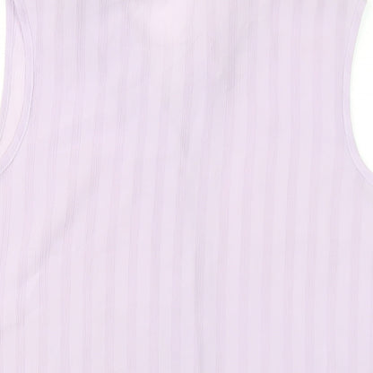 Bonmarché Womens Purple Polyester Basic Button-Up Size 14 Collared