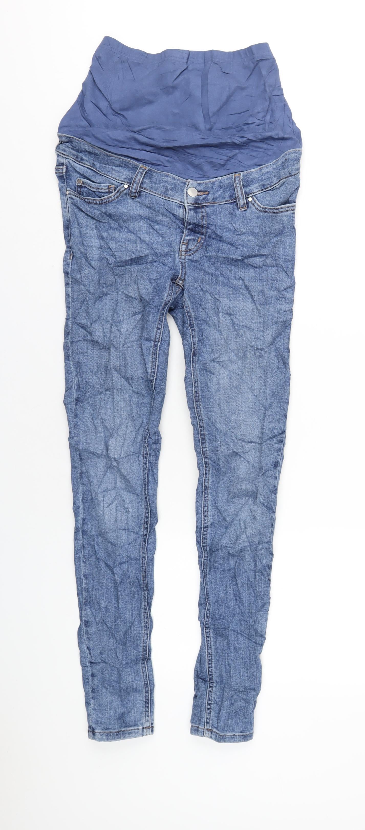 Womens UK Size 8 Marks and Spencer Regular Fit Skinny Blue Jeans