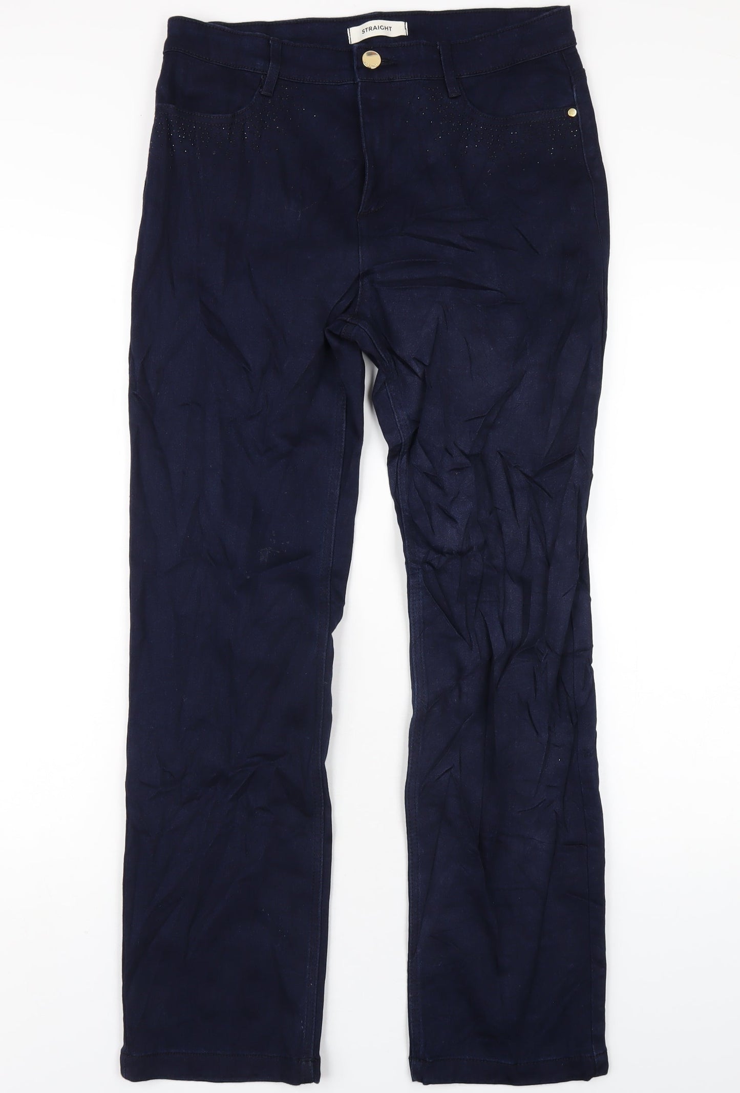 Womens UK Size 30 in Marks and Spencer Regular Fit Straight Blue Jeans