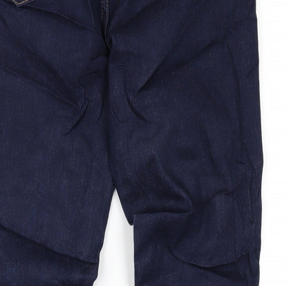 Marks and Spencer Womens Blue Cotton Skinny Jeans Size 10 L28 in Regular Zip
