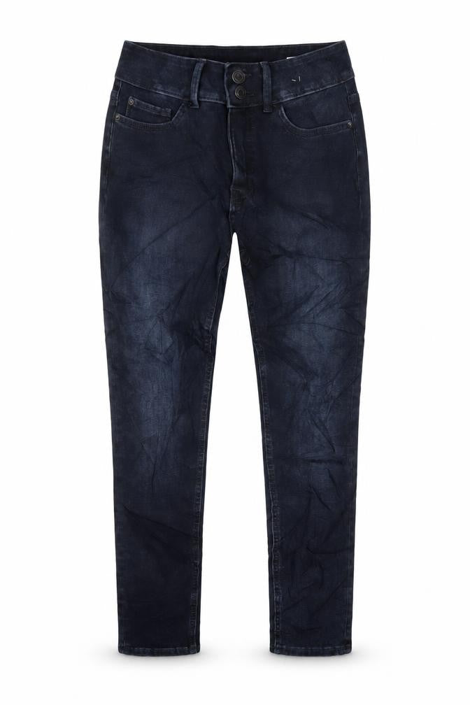 Marks & Spencer Womens Blue Cotton Skinny Jeans Size 10 L28 in Regular Zip