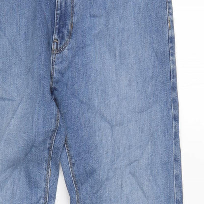 Marks and Spencer Mens Blue Cotton Skinny Jeans Size 30 in L29 in Regular Zip