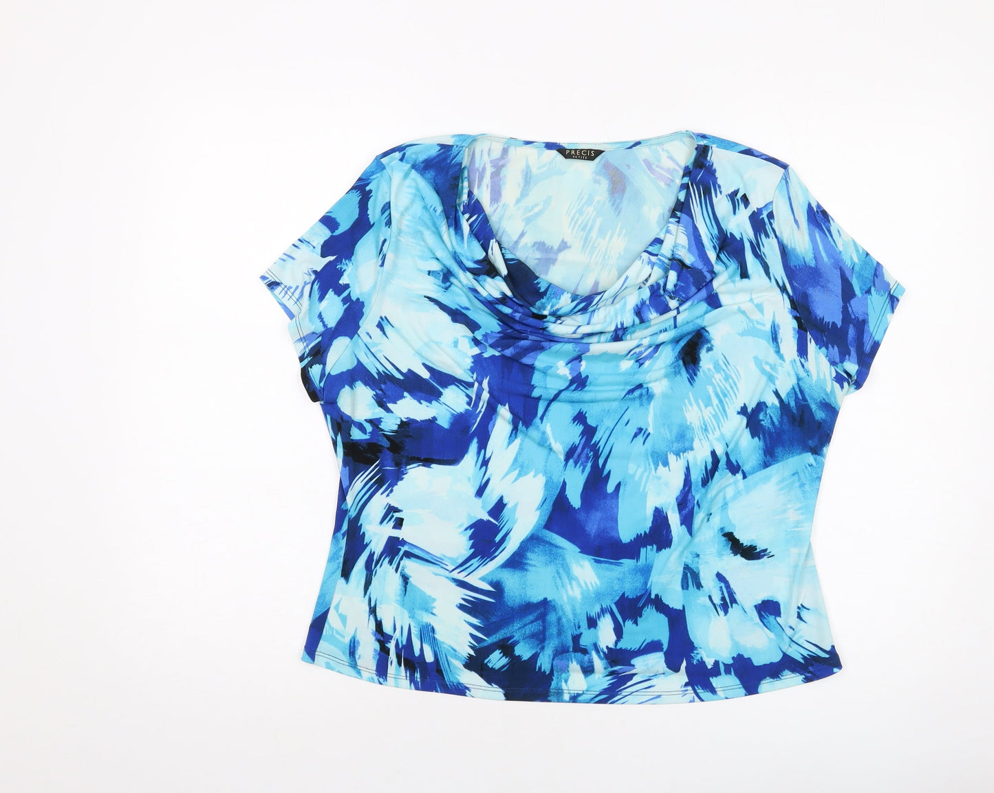 Womens UK Size L Precis Blue Basic T-Shirt