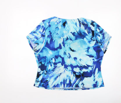 Womens UK Size L Precis Blue Basic T-Shirt