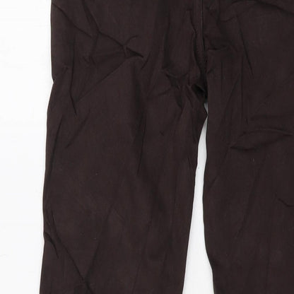 Benchmark Womens Brown Cotton Straight Jeans Size 10 L28 in Regular Button