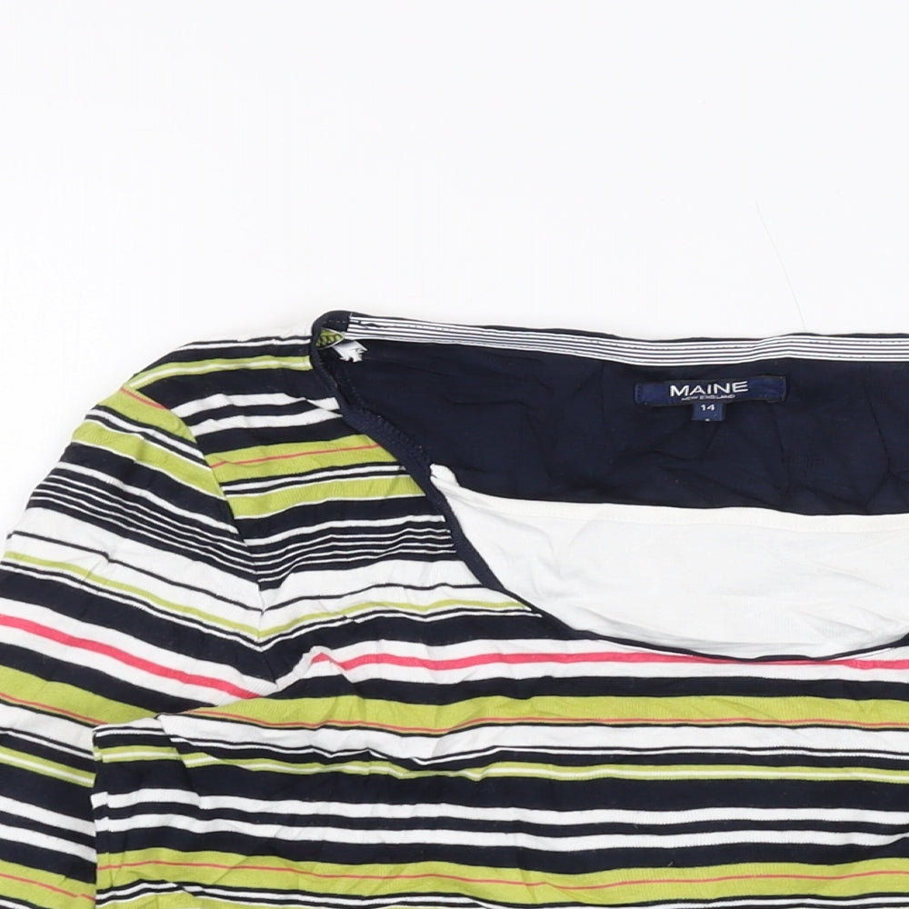Womens UK Size 14 Maine Multicoloured Basic T-Shirt
