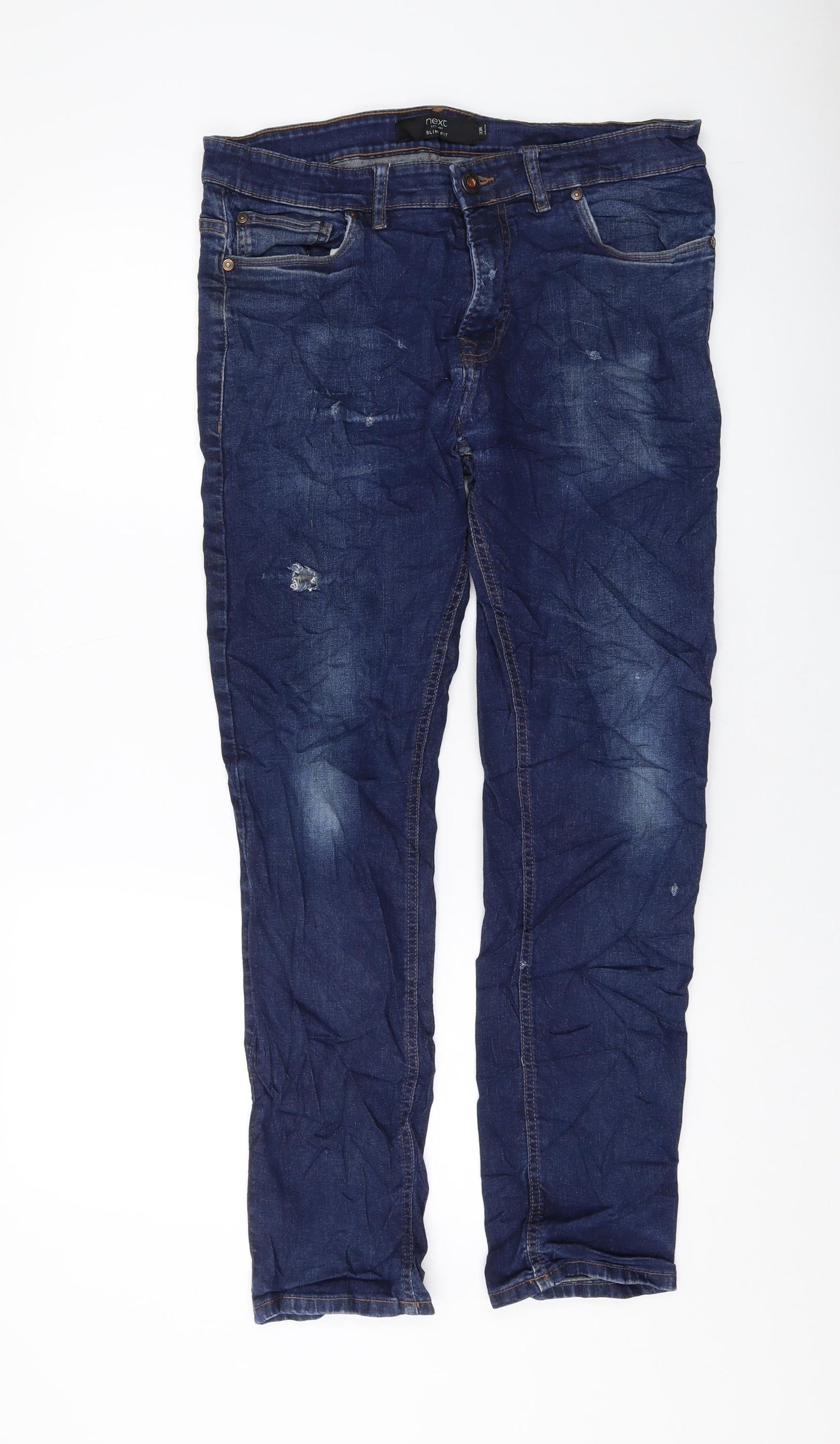 Mens UK Size 33 in NEXT Regular Fit Straight Blue Jeans
