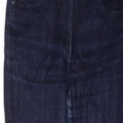 Marks and Spencer Womens Blue Cotton Jegging Jeans Size 12 L27 in Regular Button