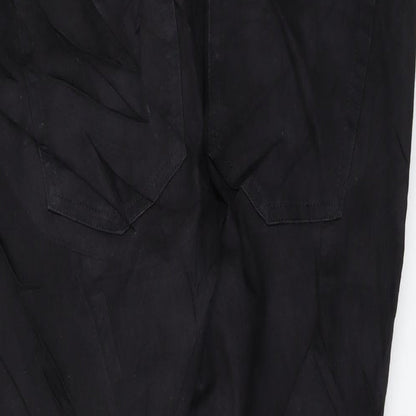 Topshop Womens Black Cotton Skinny Jeans Size 34 in L27 in Regular Button