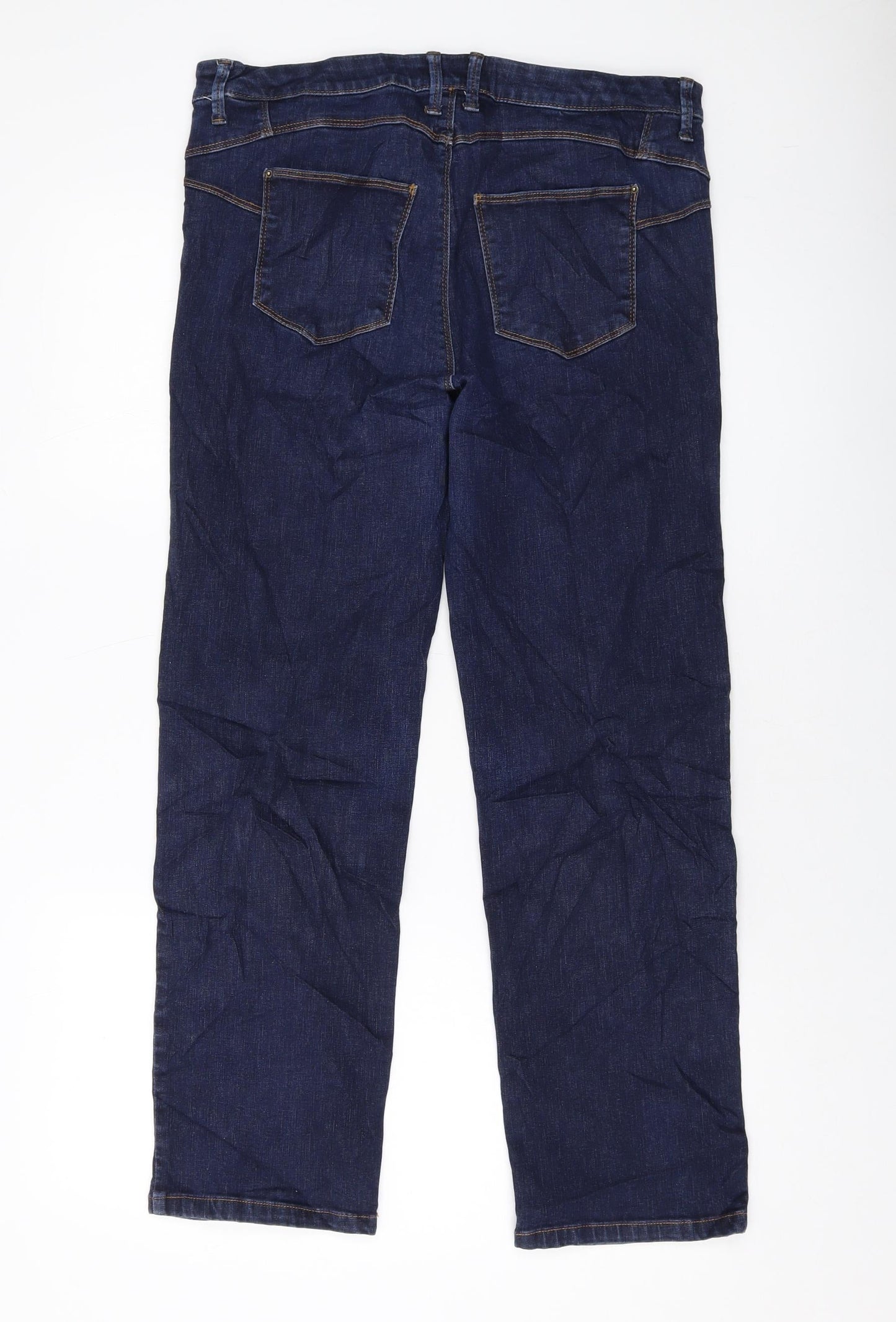 Womens UK Size 32 in Marks and Spencer Regular Fit Straight Blue Jeans