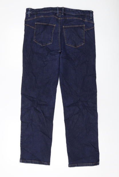 Womens UK Size 32 in Marks and Spencer Regular Fit Straight Blue Jeans