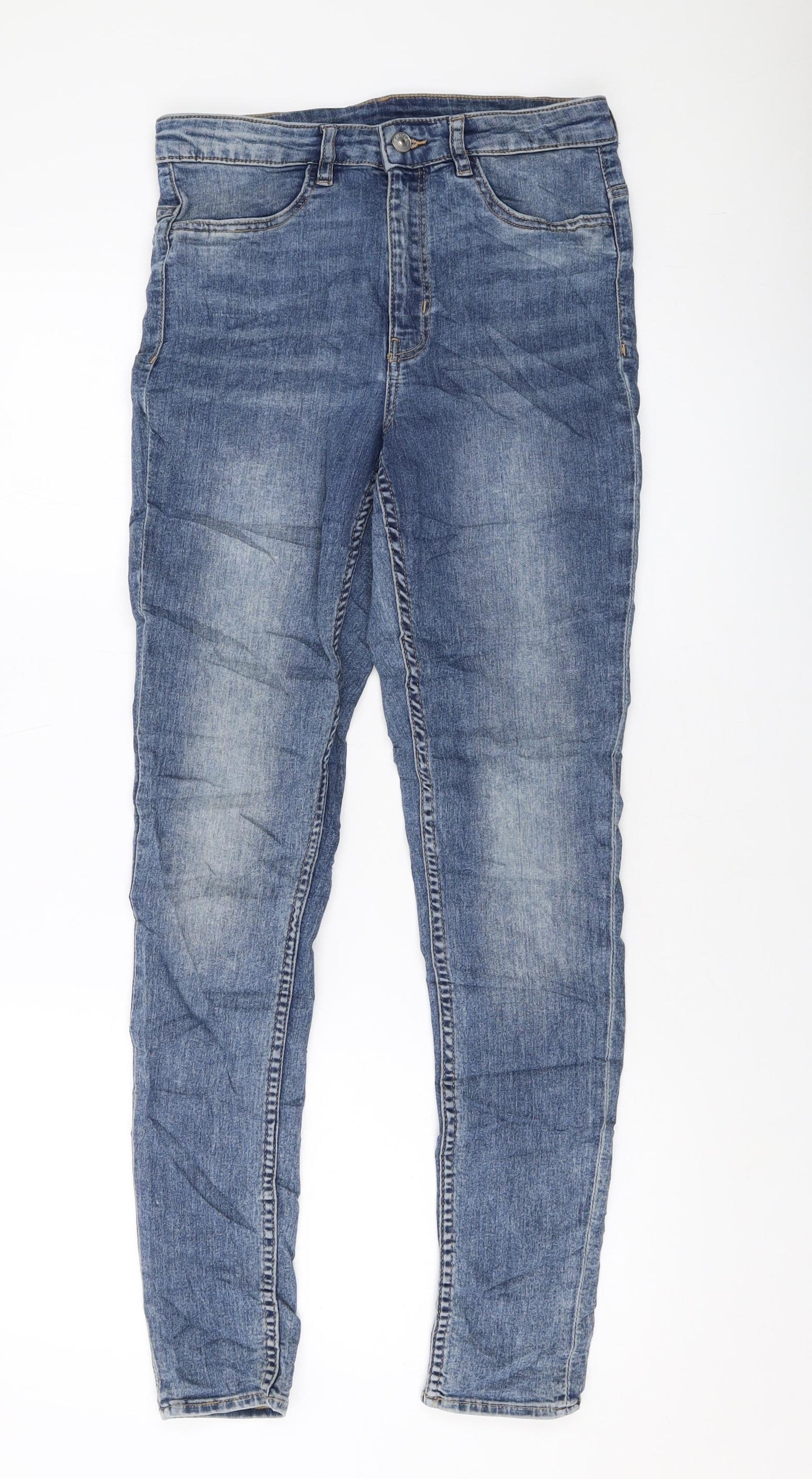 Womens UK Size 12 H&M Regular Fit Skinny Blue Jeans