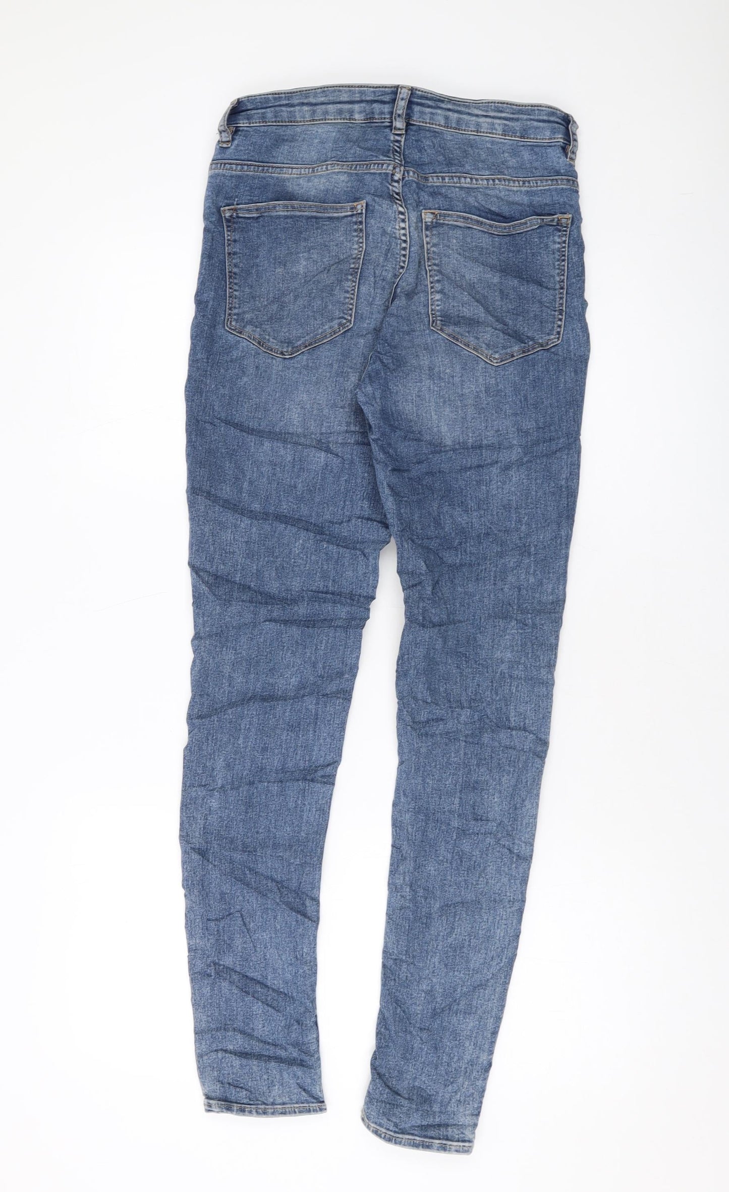 Womens UK Size 12 H&M Regular Fit Skinny Blue Jeans