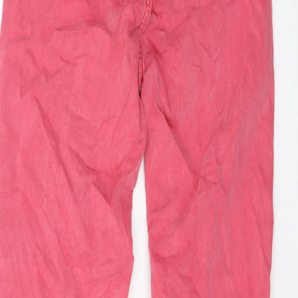 Womens UK Size 6 Marks and Spencer Regular Fit Cropped Pink Jeans