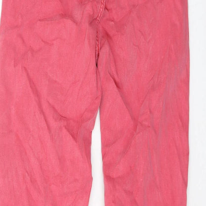 Womens UK Size 6 Marks and Spencer Regular Fit Cropped Pink Jeans