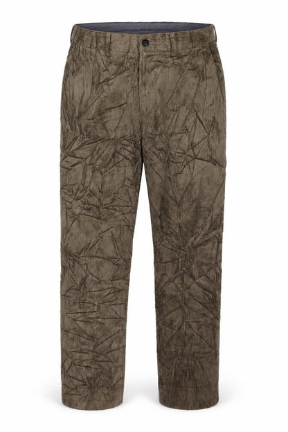 Marks & Spencer Mens Green Cotton Trousers Size 36 in L30 in Regular Hook & Eye