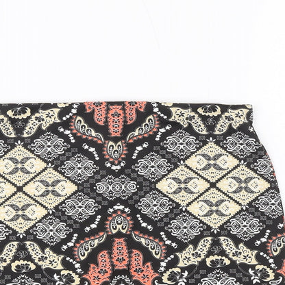 Missguided Womens Multicoloured Geometric Polyester Mini Skirt Size 6